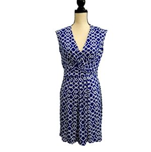 Enfocus Studio Wrap Dress Midi Blue Sz 10